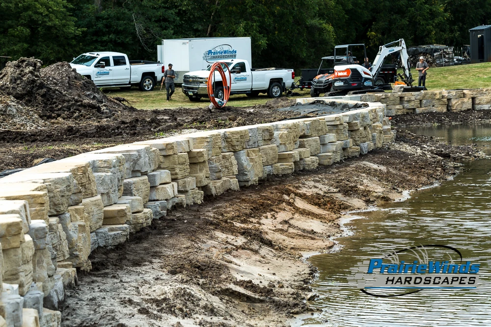 Prairie Winds Hardscapes Retaining Wall Construction and Installation